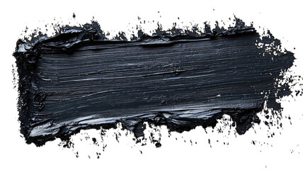 Black paint stroke on dark background with glitter
