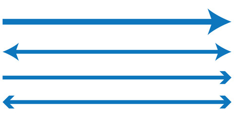 Red long Arrow icon . Vector of trendy long arrow left and right in flat style arrow or web design