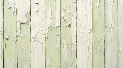 Weathered Wooden Planks with Peeling Pale Green Paint