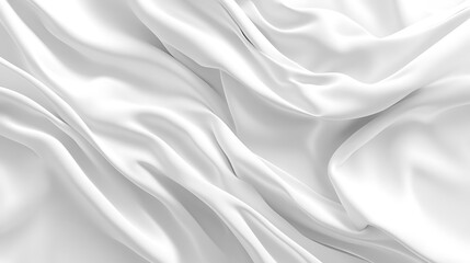 Naklejka premium White Fabric Draped in Soft Gentle Waves