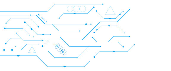 Vector abstract digital technology with line digital technological for web banner background