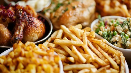 Air Fryer Basket with Deliciously Cooked Fries