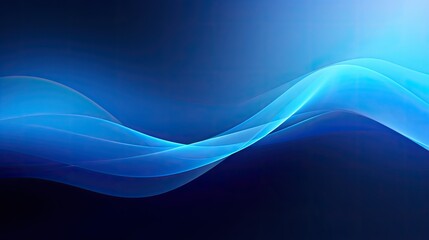 Abstract blue wave design with smooth gradients and flowing lines.