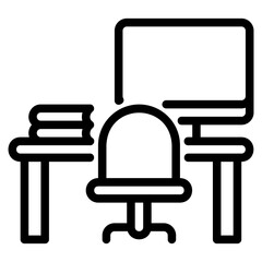 Fototapeta premium Workspace glyph icon