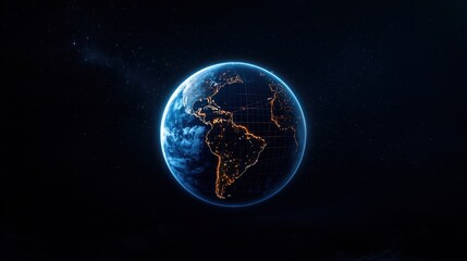 Obraz premium Earth at Night from Space