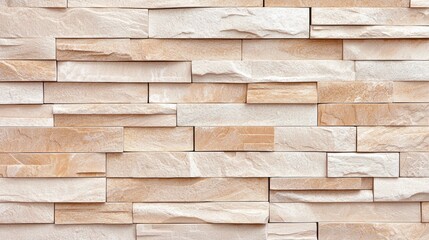 Fototapeta premium Textured beige stone wall background