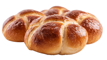 Fresh baked bread on transparent background 