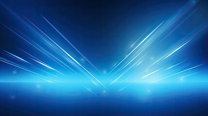 Abstract blue light rays creating a dynamic and futuristic background.