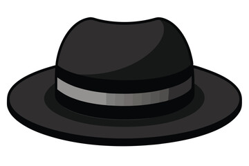 Fototapeta premium Brown man felt hat isolated on white background.