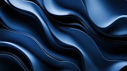 Fototapeta premium Vibrant blue abstract fractal pattern illustrating cosmic energy and movement in a deep, luminous environment