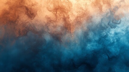 Fototapeta premium Abstract Ocean Sunset Swirling Hues Of Blue And Orange