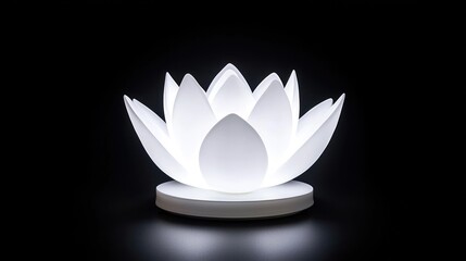 Fototapeta premium White Lotus Flower Lamp
