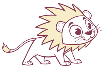 Cute Cartoon Lizard in a Vintage Style Illustration