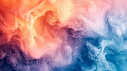 Abstract swirling paint colors blend beautifully