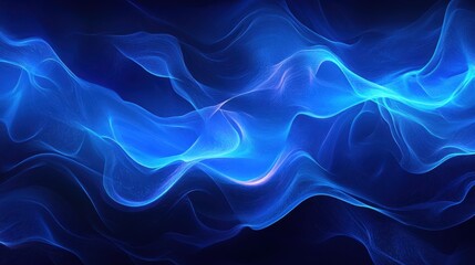 Fototapeta premium Abstract blue cosmic swirl showcasing artistic patterns in a deep space theme with hints of white and starry elements