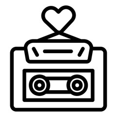 cassette Line Icon
