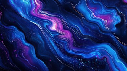 Bright blue neon triangle illuminated against a dark background creates a striking visual effect in a modern space