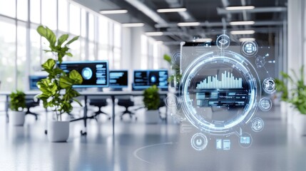Fototapeta premium Data Analysis in Modern Office