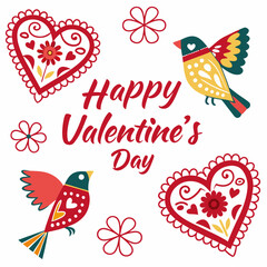 happy valentine's day silhouette vector illustration