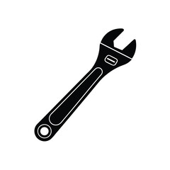 Adjustable wrench vector illustration