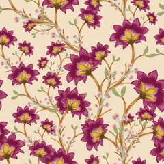 Beautiful seamless pattern with floral background.