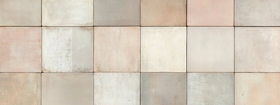 Fototapeta Weathered cobblestone pattern in neutral tones, evoking rustic charm and timeless texture for a cozy wallpaper