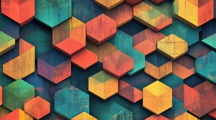 Fototapeta premium Interwoven texture featuring colorful strands with a modern design and contrasting hues of blue, yellow, and white