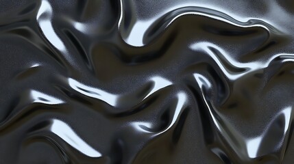 Fototapeta premium Abstract Draped Black Shiny Fabric Texture