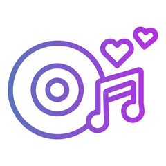 love song Gradient icon