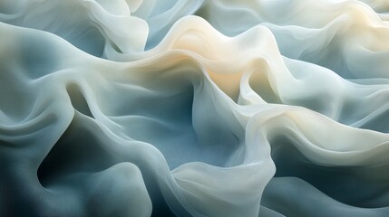 Obraz premium Abstract Draped Fabric Soft Hues And Gentle Waves