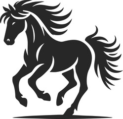 horse running illustration