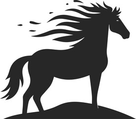 silhouette of a horse
