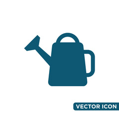 Minimalist Design Watering Can Icon Template 