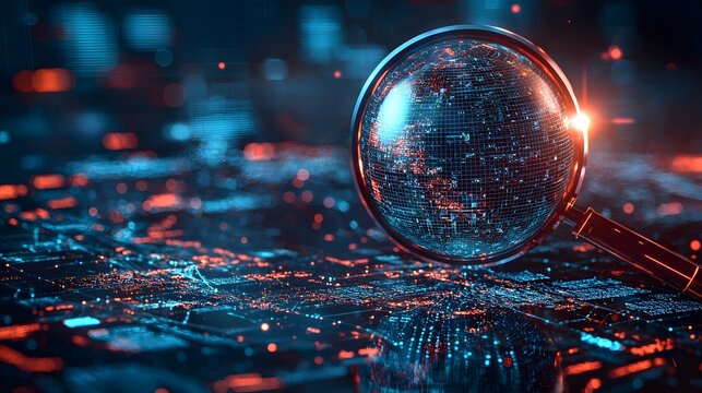 Exploring Global Data Trends Digital Landscape Infographic Technology Aerial View Innovation