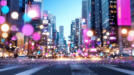 Obraz premium Magical City Nightscape