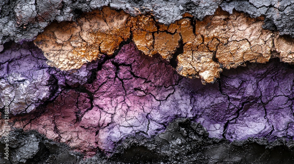 Poster abstract composition of textured plaster layers studio digital art contemporary close-up visual dept