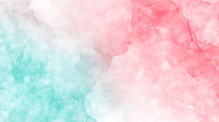 Abstract Watercolor Background in Pink and Teal Hues