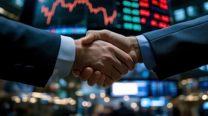 Professional Handshake in Modern Office Environment