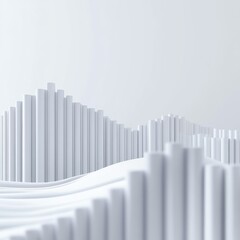 Obraz premium Abstract 3D Background. Abstract Chart Against Light Grey Background with Shallow Depth of Field and Copy Space