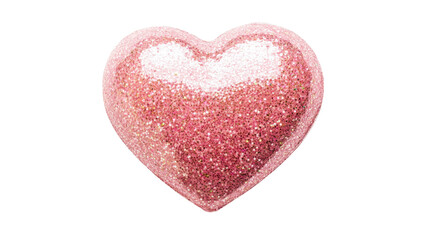 Obraz premium Pink heart on transparent background