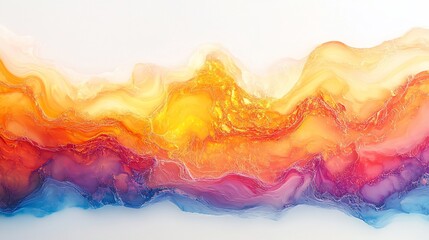 Abstract colorful fluid art, wave texture, bright background, design element