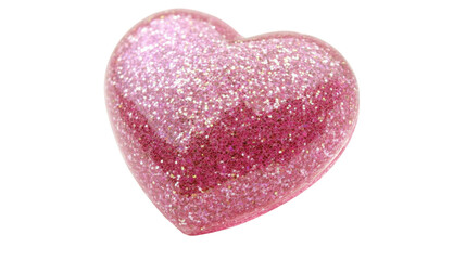 Obraz premium Pink heart on transparent background