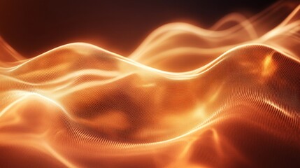 Fototapeta premium Abstract Orange Wave Digital Texture Background