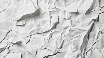 Obraz premium Crumpled white paper texture background