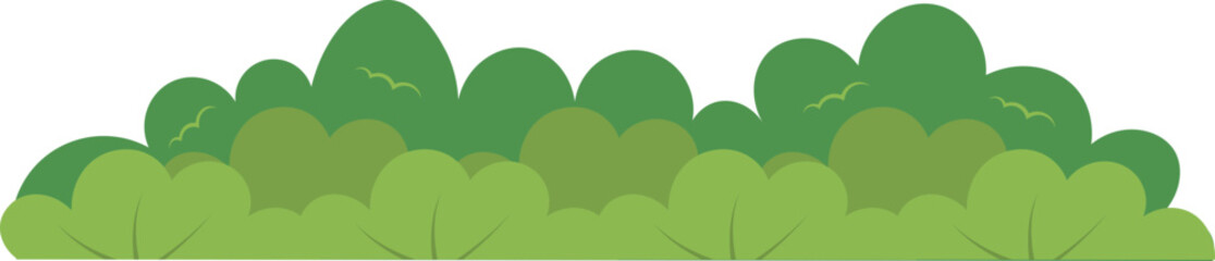 Obraz premium Grass Border Decoration Isolated on White Background. Vector Illustration