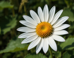 Fototapeta premium daisy. close up of surface of daisy flower in garden. the daisies are in full bloom