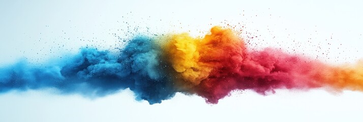 Abstract colorful powder explosion.