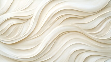 Obraz premium Abstract Cream Colored Wavy Pattern Design