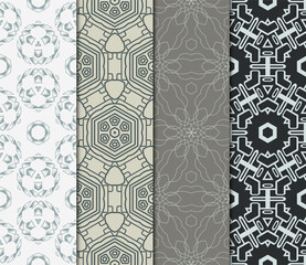 set of Geometric seamless pattern. Modern ornament. vector illustration. For the interior design, wallpaper, decoration print, fill pages, invitation card