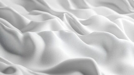 Obraz premium White fabric waves, textured background, studio shot, design element